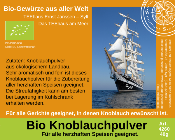 4260 - BIO KNOBLAUCHPULVER - 40g