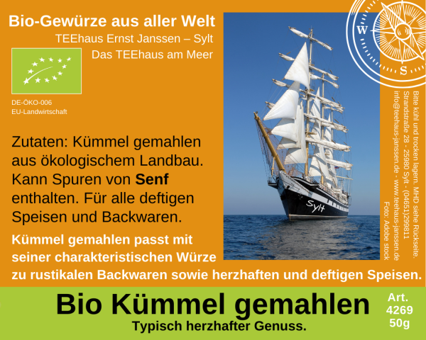 4269- BIO KÜMMEL - GEMAHLEN- 50g