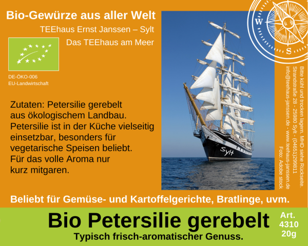 4310 - BIO PETERSILIE- GEREBELT - 20g