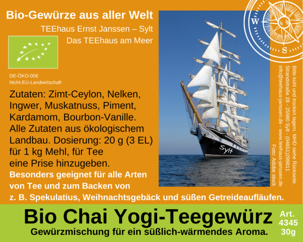 4345 - BIO CHAI YOGI-TEEGEWÜRZ - 30g