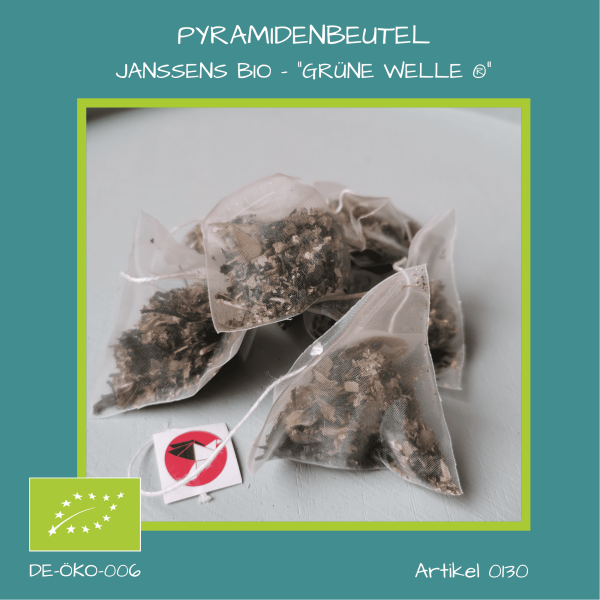 0130 - PYRAMIDENBEUTEL (33 Stk.) - JANSSENS  SYLTER-GRÜNE WELLE ® - 50 g