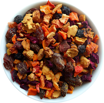 Eine Schüssel mit getrocknetem Tee